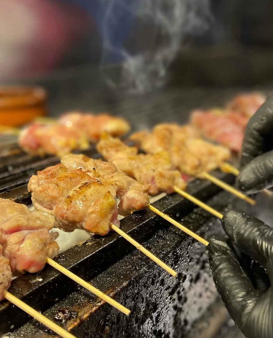備長炭による炭火焼き